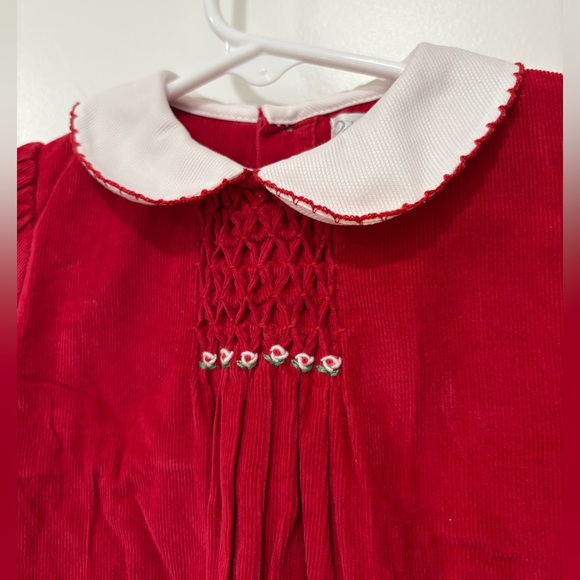 Petit Ami red smocked red dress size 3 months - Picture 2 of 3